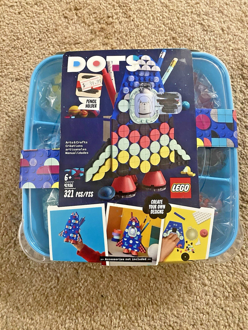 LEGO DOTS Pencil Holder 41936 DIY Craft Decoration Kit 321 Pieces New Sealed